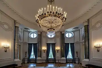 The Oval Ballroom (by C. G. Langhans) on the upper floor