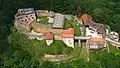 Hohenrechberg Castle from above (from South)