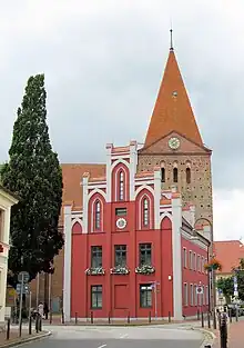 Schwaan church and town hall