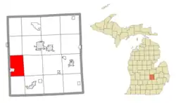 Location within Shiawassee County