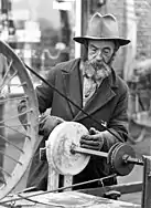 Scissors grinder in the Netherlands, 1931