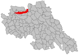 Location in Iași County