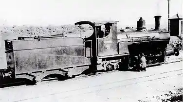 Scotia Class locomotive being oiled by its driver at Vrieskloof