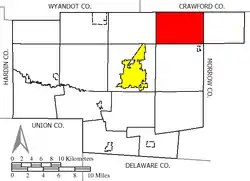 Location of Scott Township in Marion County