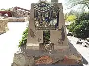 One of the many decorations which adorn the entrance of Taliesin West.