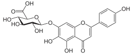 7-(beta-D-Glucopyranuronosyloxy)-5,6-dihydroxy-2-(4-hydroxyphenyl)-4H-1-benzopyran-4-one