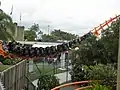 The Sea Viper's train entering into the first of two corkscrews.