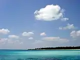 View of the lagoon off Bangaram Island