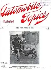 1902 Fournier-Searchmont Type V on the cover of Automobile Topics Chicago Auto Show edition