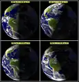 Orientation of the terminator (division between night and day) depends on the season.