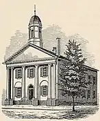 The second courthouse, built in 1821-1822, and first of Hampden County, which had been established in 1812