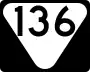 State Route 136 marker