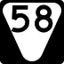 State Route 58 marker