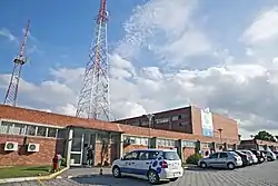 Headquarters of the main station in the Mercês neighborhood in Curitiba.