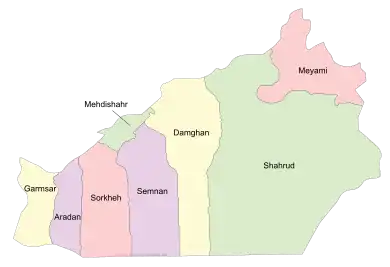 Counties of Semnan Province