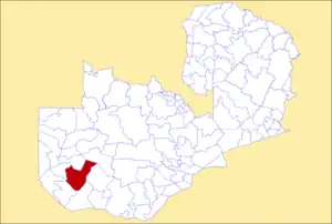 District location in Zambia