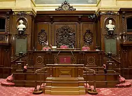 Seat of the presiding officers of the Senate