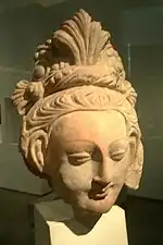 terracotta Head of a Bodhisattva, 6th-7th century Tumshuq