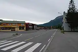 View of the main road of the village