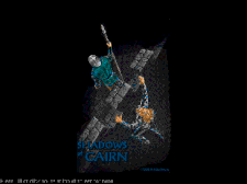 MS-DOS title screen for Shadows of Cairn.