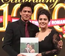 Photograph of Kajol with Shah Rukh Khan.