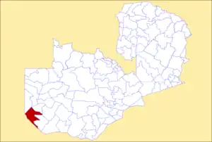 District location in Zambia