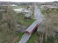 View from the air towards Manheim Central High School