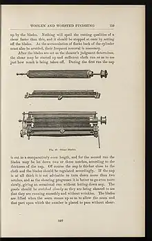 Shearing machine spiral blades