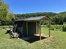 The shed in the Cromwell Valley Park Children's Garden after construction was completed on an extension