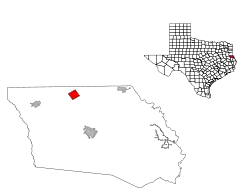 Location within Shelby County (left) and Texas