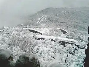 Şamaxı pass in winter