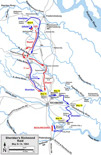 Sheridan's Richmond Raid, including the Battles of Yellow Tavern and Meadow Bridge