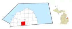 Location within Huron County