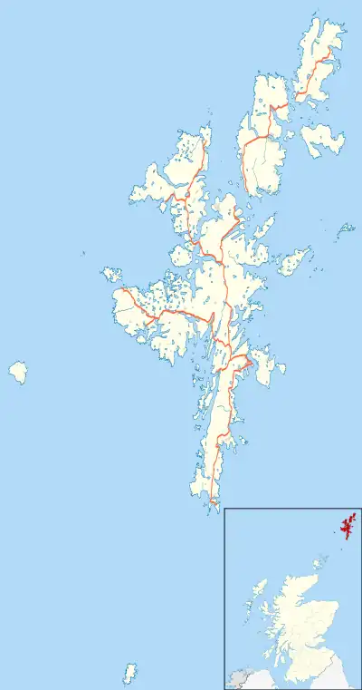 Brindister is located in Shetland