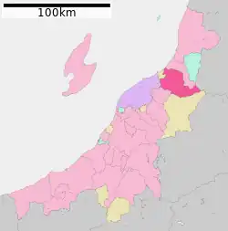 Location of Shibata in Niigata Prefecture