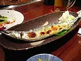 Sanma grilled with salt