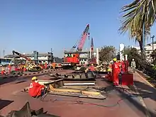 Impermeable floor in ship recycling yard