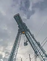 Blue gantry crane