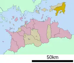 Location of Shōdoshima in Kagawa Prefecture