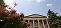 Shoemaker building with Cotinus coggygria and Cedrus deodara