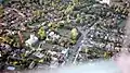 Aerial view of Shrivenham showing St Andrew's parish church