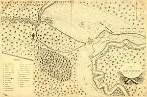 Map Depicting the Siege of Fort Stanwix and the Oneida Carry