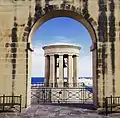 The Siege Bell Memorial in Valletta, Malta