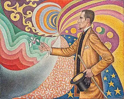 Félix Fénéon; by Paul Signac; 1890; oil on canvas; 73.5 x 92.5 cm; Museum of Modern Art (New York City)