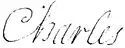 Charles's signature