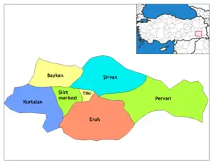 Districts of Siirt