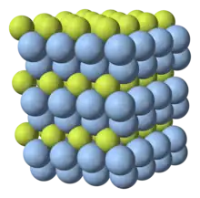 Crystal structure of silver subfluoride.