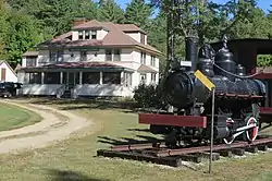 Silver Lake Railroad at center of Silver Lake village