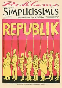 Caricature of the Weimar Republic as a "republic without republicans". Bagaria and Castelao would receive great influence from these authors