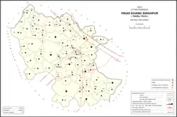 Map showing Rastamau (#058) in Singhpur CD block